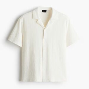 Scotch & Soda Men's Off-White Short Sleeve Shirt